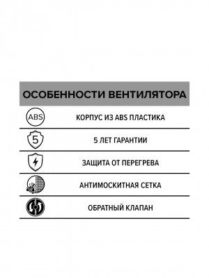 Вентилятор накладной NEO D150 сетка обр.клапан ERA
